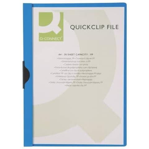 Cartellina Con Clip Pvc 22x30,7 Cm Blu Scuro Kf00462 (conf. 10)  - Foto 1