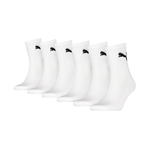 6 Pair Sport Socken Short Crew Tennis Socks Gr. 35 - 49 Unisex, Farben: 300 - White, Socken & Strümpfe: 39-42 - Foto 1