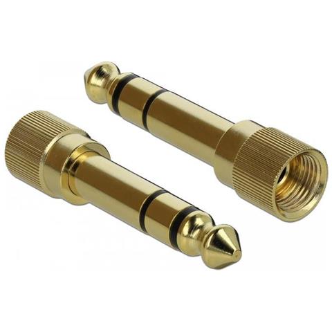 Adattatore Delock Da Spina Jack Da 6,35 Mm A Presa Jack Da 3,5 Mm A 3 Pin - Foto 2