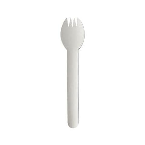88240 Cucchiaio Monouso Forchetta Usa E Getta Carta Bianco 100 Pz - Foto 1