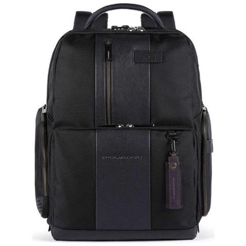 Zaino Bagmotic Zaino Alltech Pelle E Tessuto Nero Bagmotic Zaino Alltech Pelle Nero - Foto 1