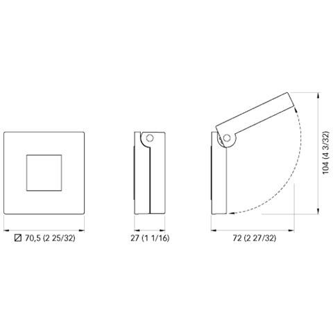 Luce Da Lettura A Led In Materiale Composito Bianco, Con Accensione Automatica Allapertura. Apertura Regolabile, Lampada Ruotabile. Grado Di Protezione Ip40 - Foto 3