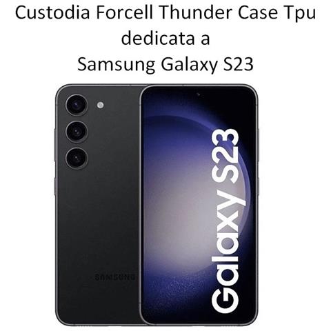 Thunder Custodia Tpu Silicone Cover Case Per Samsung Galaxy S23 S911 Black - Foto 2