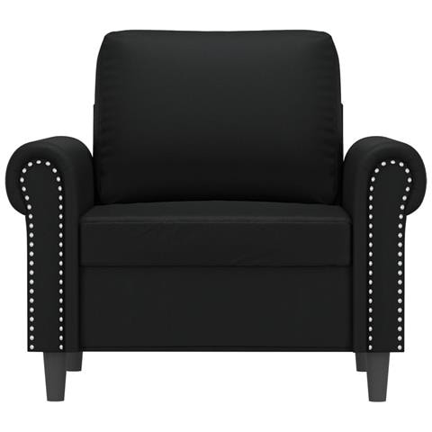 Poltrona Nera 60 Cm In Similpelle - Foto 3