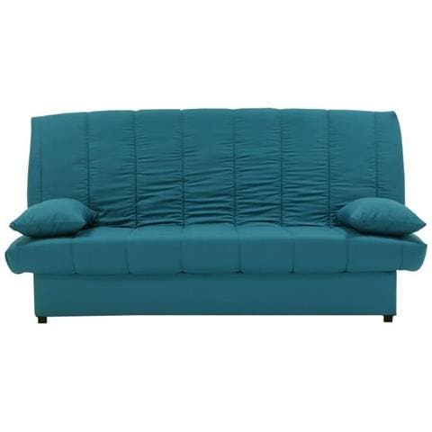 Divano Letto 3 Posti - Tessuto 100% Cotone Blu Anatra - 190 X 92 Cm - Mila - Foto 1