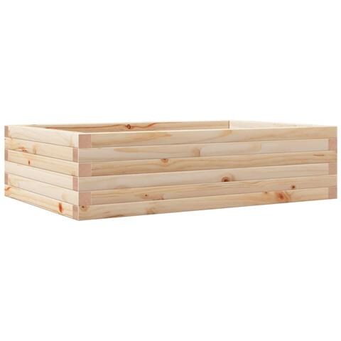 Fioriera Da Giardino 90x60x23 Cm In Legno Massello Di Pino - Foto 2