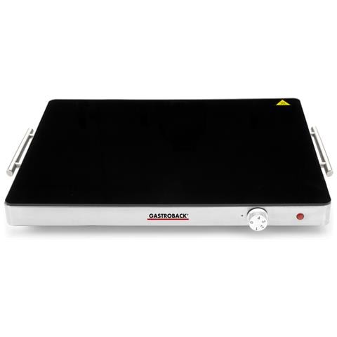 Piastra Riscaldante Elettrica 42491 Temperatura 110 °C Potenza 400 W Colore Nero Acciaio Inox - Foto 1