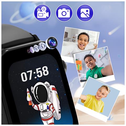 Smartwatch Wi-fi Per Bambini Con Gps E Chiamate 4g Look Me! 3, Nero - Foto 2