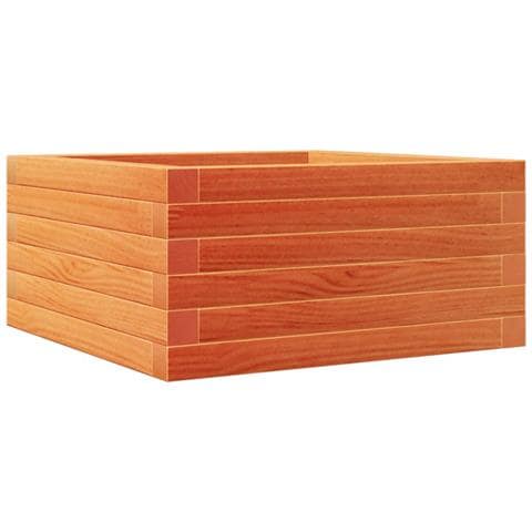 Fioriera Giardino Marrone Cera 50x50x23 cm Legno Massello Pino - Foto 1
