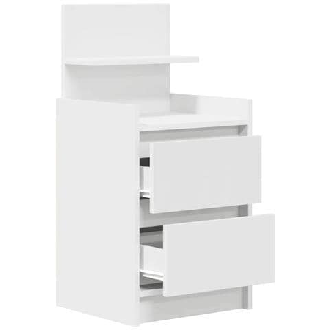 Comodini con 2 Cassetti 2 pz Bianco 38x34x80 cm - Foto 9