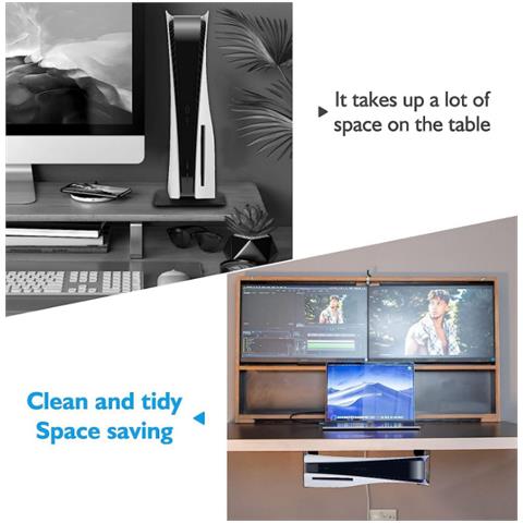 Supporto Da Parete Sotto Scrivania Per Console Ps5 (confezione Da 2) - Foto 5