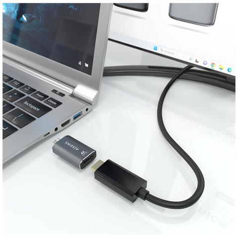 A109-0862 adattatore per inversione del genere dei cavi HDMI A USB C Grigio - Foto 2