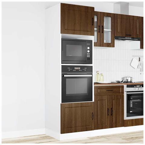 Armadi Forno 2 Pz Porto Rovere Marrone In Legno Multistrato - Foto 3