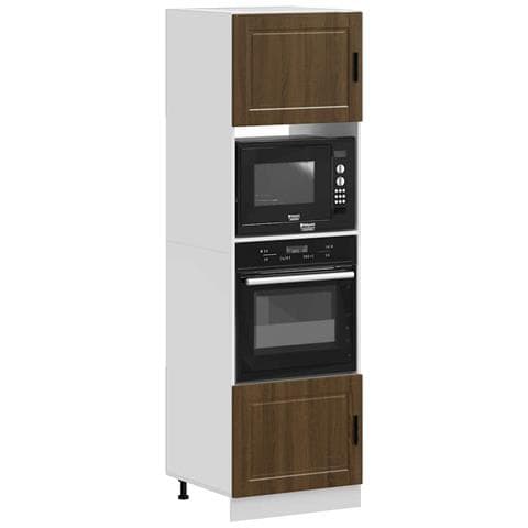 Armadi Forno 2 Pz Porto Rovere Marrone In Legno Multistrato - Foto 1