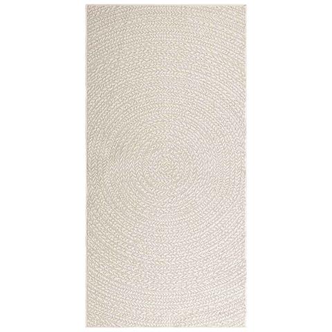 Tappeto Zizur Crema 100x200 Cm Aspetto Iuta Interni Ed Esterni - Foto 3
