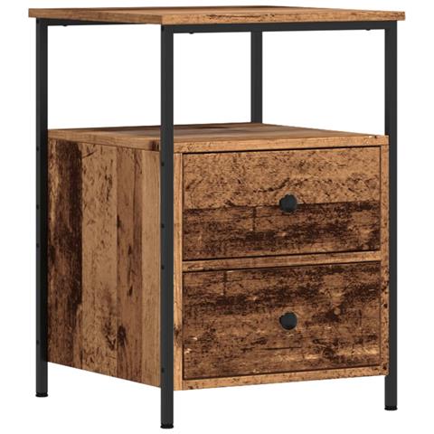 Comodino Legno Antico 34x35,5x50 Cm In Legno Multistrato - Foto 2