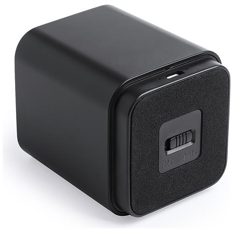 Luci Led Degli Altoparlanti. Connessione Bluetooth. Potenza Sonora 3w. Batteria 400 Mah 6x7,2x6 Cm. Colore Nero - Foto 2