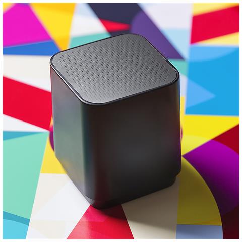Luci Led Degli Altoparlanti. Connessione Bluetooth. Potenza Sonora 3w. Batteria 400 Mah 6x7,2x6 Cm. Colore Nero - Foto 3