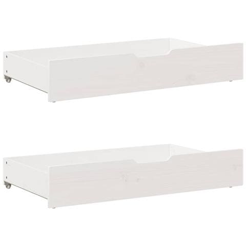 Letto senza Materasso Bianco 120x190 cm Legno Massello di Pino - Foto 2