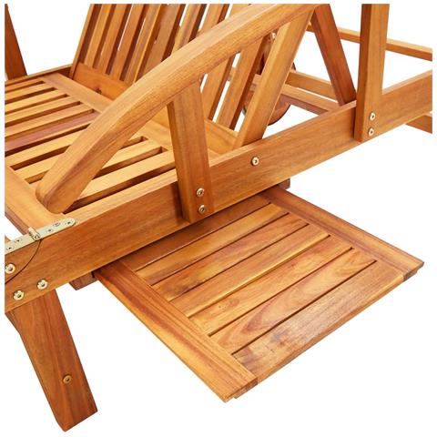 Lusso Casadino -  Sdraio 2 Pz Con Cuscini In Legno Massello Di Acacia - Foto 8