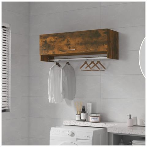 Armadio Rovere Fumo 100x32,5x35 Cm In Legno Ingegnerizzato - Foto 8