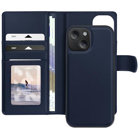 Custodia Per Iphone 15 Con Cover Rimovibile, Blu Notte - Foto 1