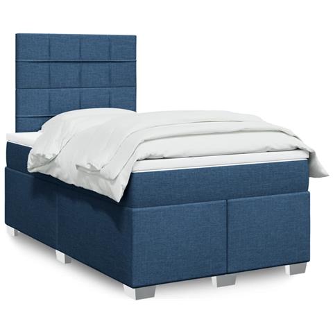 Giroletto a Molle con Materasso Blu 120x190 cm in Tessuto - Foto 2