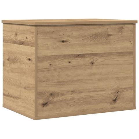 Scatola di Stoccaggio con Coperchio Rovere Artigianale 60x42x46 cm Legno Ingegnerizzato - Foto 1