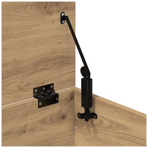 Scatola di Stoccaggio con Coperchio Rovere Artigianale 60x42x46 cm Legno Ingegnerizzato - Foto 9