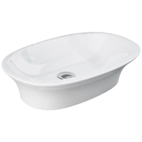 Lavabo Da Appoggio In Ceramica Bianco Cm 60 Senza Foro Rubinetto Sensation - Rak Ceramics - Foto 1