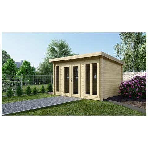 Casetta Da Giardino In Legno - 16.00m2 - 4.00x4.00m - 34mm - Colore: Naturale - Foto 1