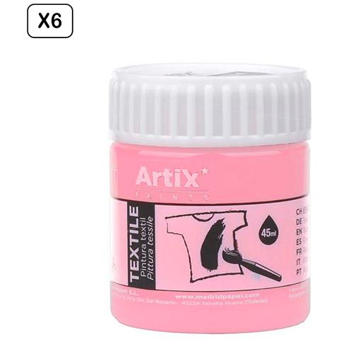 Pack 6 Uds. Pittura Textile Rosa Chiaro 45 Ml - Foto 1