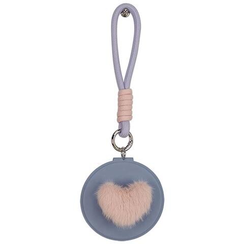 Specchietto Portatile Con Pompon - Lavanda Viola Con Cuore - Foto 1