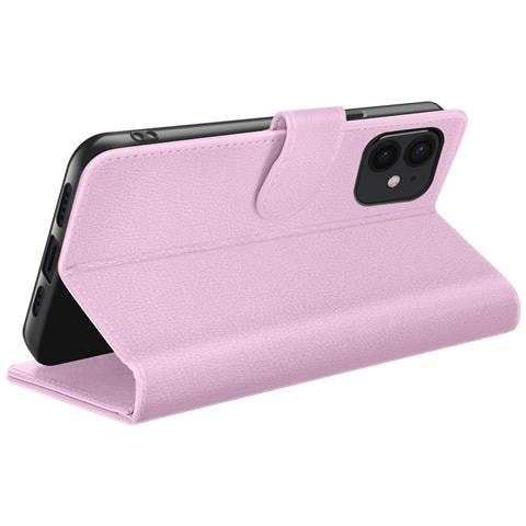 Custodia A Portafoglio Per Iphone 12 Mini Funzione Supporto E Linguetta Magnetica, Rosa - Foto 2