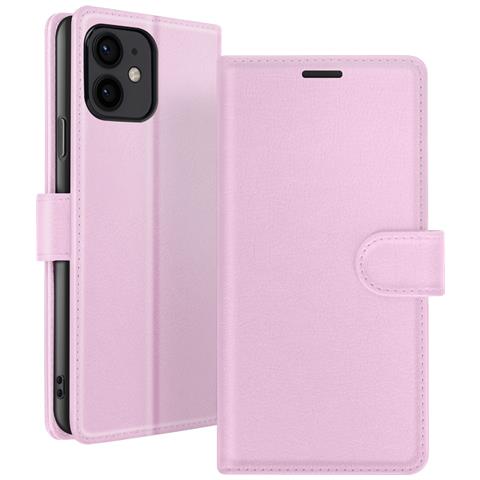 Custodia A Portafoglio Per Iphone 12 Mini Funzione Supporto E Linguetta Magnetica, Rosa - Foto 1