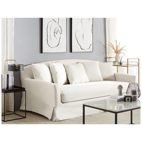 Rivestimento Per Divano A 3 Posti Gilja Bianco Sporco - Foto 1