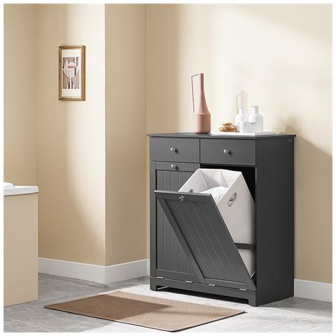 Stendibiancheria Portatile Per Esterno 3 Ripiani Grigio Scuro - Foto 2