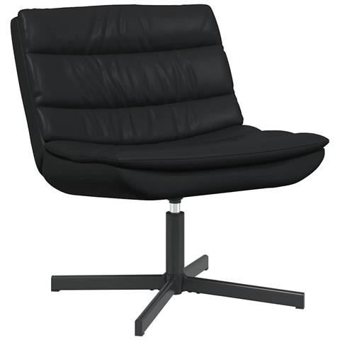 Sedia girevole Nero 63 x 75 x 76 cm Pelle sintetica - Foto 1