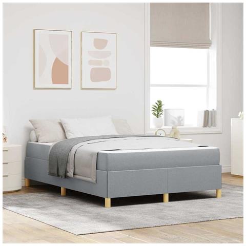 Letto a molle Grigio chiaro e bianco e grigio chiaro - Foto 2