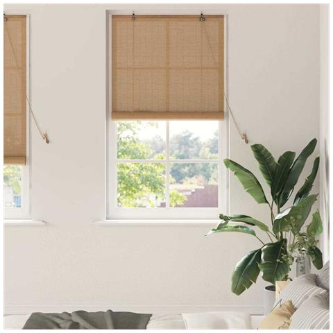 Tende e Tapparelle per Finestre con tende Marrone Chiaro Bambù - Foto 2