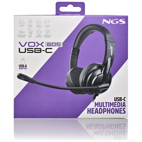 VOX605 USB-C Auricolare Cablato A Padiglione Musica e Chiamate USB tipo-C Nero - Foto 8