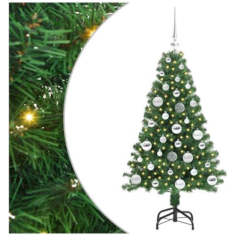 Albero di Natale artificiale con 150 LED Verde 120 cm - Foto 1