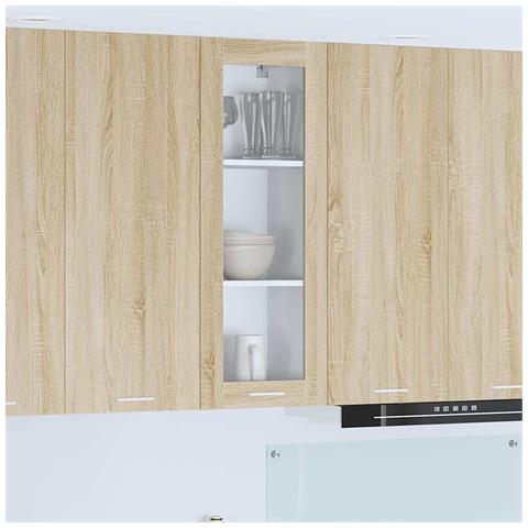 Armadio pensile con porta Riga Rovere Sonoma 40 x 31 x 100 cm - Foto 2