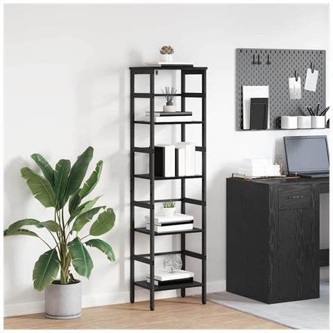 Libreria Rovere Nero 40 x 29,5 x 149 cm Legno multistrato - Foto 2