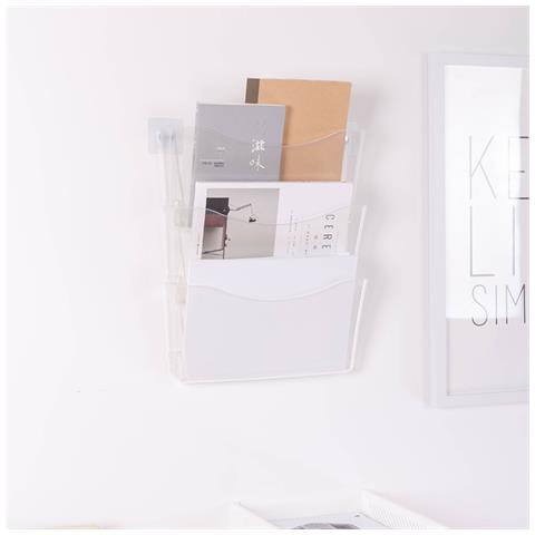 Organizzatore Di File A Parete Trasparente, Porta Documenti A 3 Livelli In Plastica Abs - Foto 2