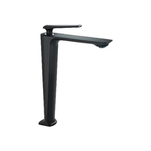Rubinetto per lavabo da bagno, Blackswan, tipo M200, modello alto nero opaco, misura 28 cm - Foto 1
