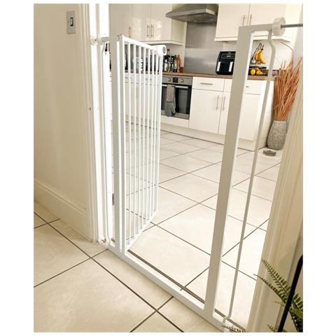 Safetots Cancelletto Di Sicurezza Extra Alto In Metallo Con Chiusura A Pressione, 81,4cm - 89cm, Bianco, 104cm Di Altezza - Foto 4