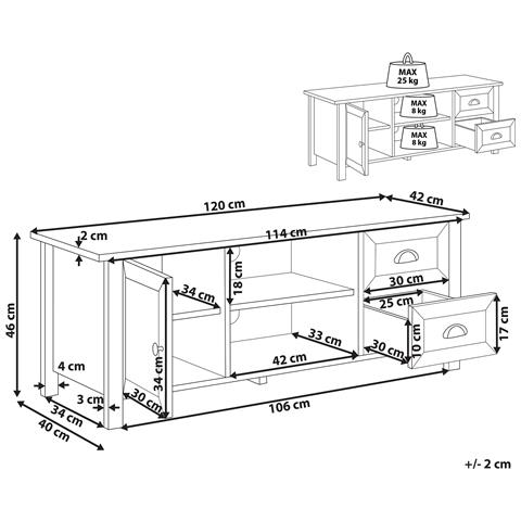 Mobile Tv Honolulu Grigio Chiaro - Foto 7