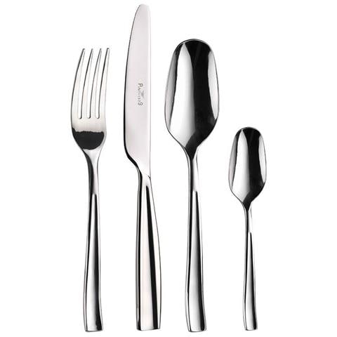 Infinito Set 24 posate acciaio inox 18/0 - Servizio per 6 Persone - forchetta, coltello, cucchiaio e cucchiaino - Design elegante per tavole moderne - Foto 1