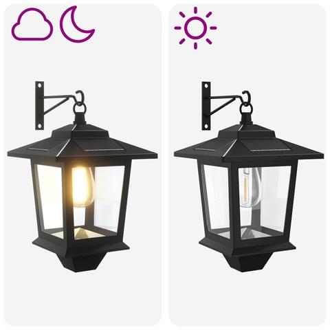 Lampada da Muro with LED Bulb 2 pz Nero 19 x 14 x 25 cm - Foto 9